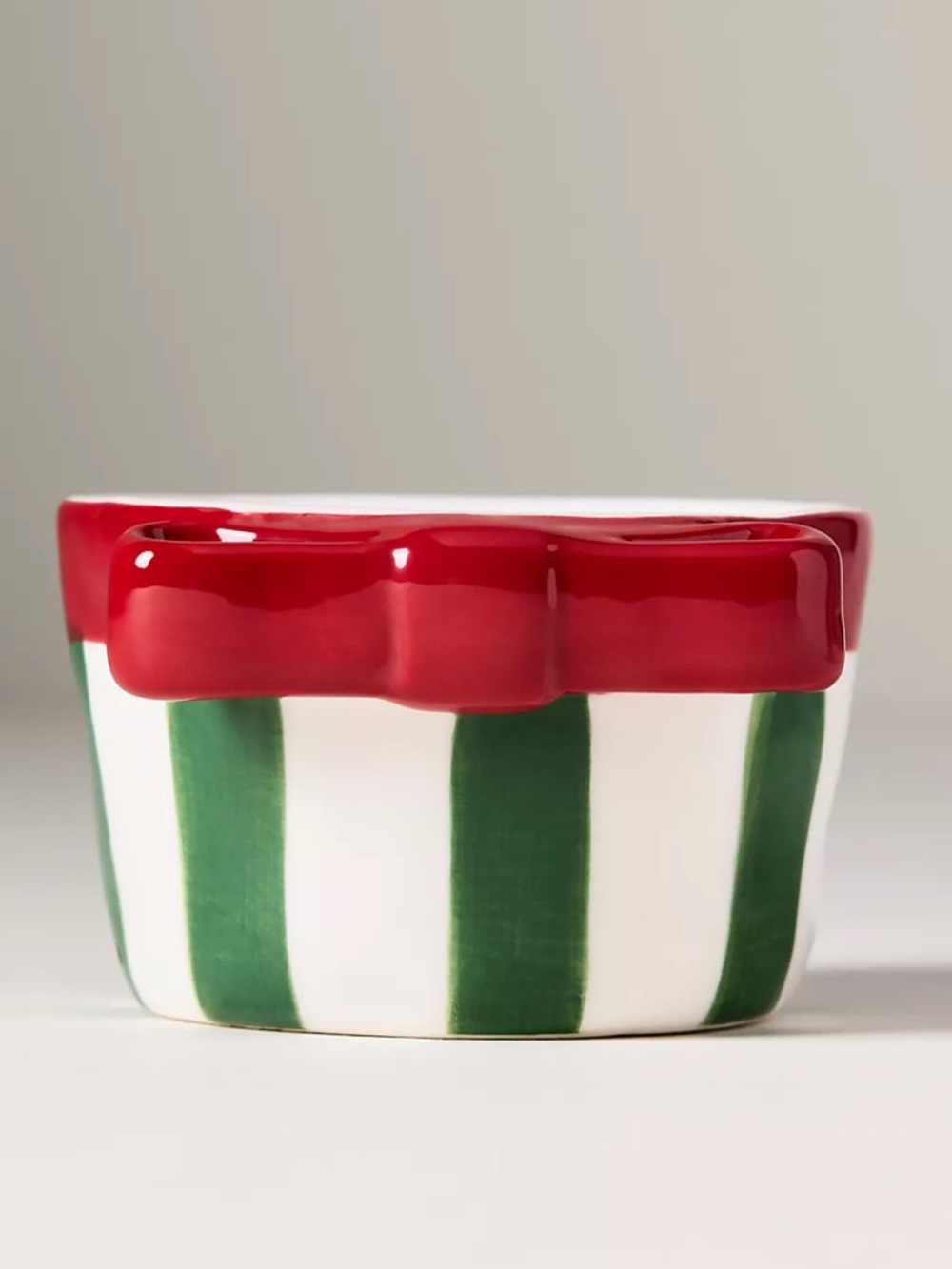 Anthropologie Dolomite Red Green Snack Nut Bowl